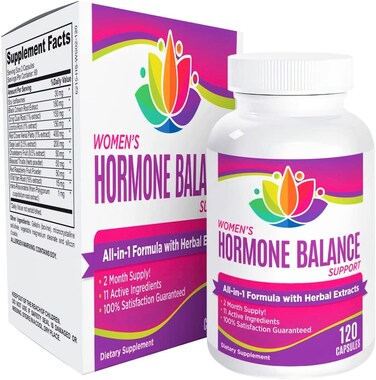 2Month Womens Hormone Balance Support Supplement Allin1 Formula with 11 Active Ingredients  Natural Herbal Extracts  Womens Hormonal Health Formula  Easy to Swallow  120 Capsules