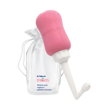Dr TalbotsMom Postpartum Peri Bottle with Carry Bag  Silicone Perineal Spray Bottle for Mothers  122 fl oz