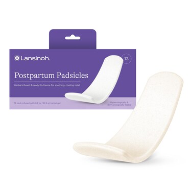 LansinohPostpartum Cooling Pads Perineal Ice Packs Witch Hazel Pads for Postpartum Care Postpartum Essentials Padscicles with Cooling and Comforting Aloe Vera 12 Count
