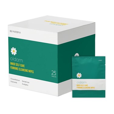 Oldam Feminine Flushable Wipes 100 Vegan pHBalanced Moisturizers  Essential Oils Sensitive Skin Alcohol  Paraben Free EcoFriendly and UltraSoft Total 25 Individually Wrapped