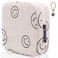 Sanitary Napkin Storage BagPreppy Corduroy Period Bag for School Teen Girls Cute Smiley FacePortable Period Pouch with Zipper Sanitary Pads Bag Tampons Holder for Purse First Period