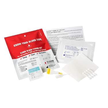 Eldoncard INC Blood Type Test Complete KIT  Find Out if You are A B O AB  RH Results in Minutes  Air Sealed Envelope Safety Lancet Micropipette Cleansing Swab  1 Pack