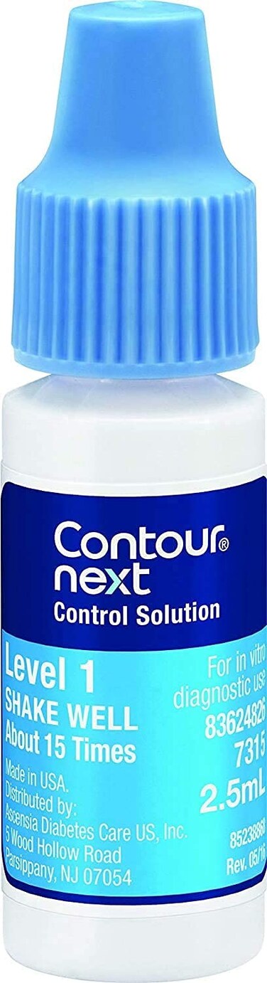 CONTOUR NEXT Control Solution for Glucose Test Meter Level 1 25mL Bottle