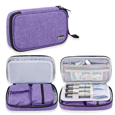 LUXJA Diabetic Supplies Travel Case Storage Bag for Glucose Meter and Other Diabetic Supplies Bag Only Purple
