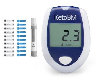 Blood Ketone Meter Kit for Keto Diet Testing  Complete Ketone Test Kit with Ketone Monitor Keto Strips Lancing Device  Lancets