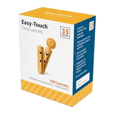EasyTouch Twist Lancets  33 G 100 per Box