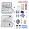 Diabetic Supplies Storage Bag Portable Glucose Meter Carrying Case Insulin Pen and Medication Travel Case for Glucose Meters Insulin Pen Test Strips Lancets Syringe Small Ice Pack Grey