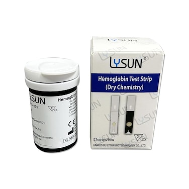 LysunBHS201 New Upgraded Version Hemoglobin Test Strips 25pcs White