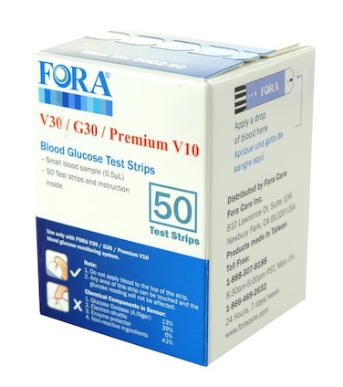 FORA V30G30PremV10 DME Test Strips 50 Strips