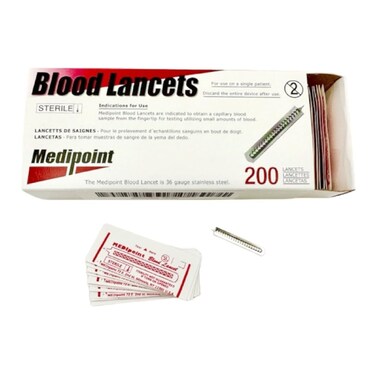 MEDIPOINT Stainless Steel Lancet  200ct