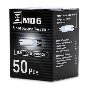 Bruno Pharma MD6 Blood Glucose Test Strips 50 Count