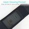 Insulin Pump Belt with Mesh Pouch for Easy Viewing Operation Diabetic T1D Medical Holder Accessories Waist Band with Slits for Tubing Epipen Men Women Adult Black