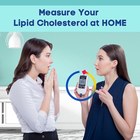 CUROL7 Professional Grade Blood Cholesterol Testing with Home KIT  AllinOne Test Device Test Strips 5ea Lancets and EziTube Rod Included