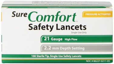 Safety Lancet 21 g 100 Count