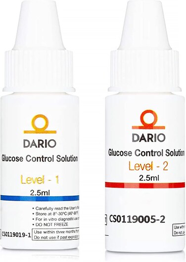 DARIOGlucose Control Solution for Test Strips Levels 1  2 25ml