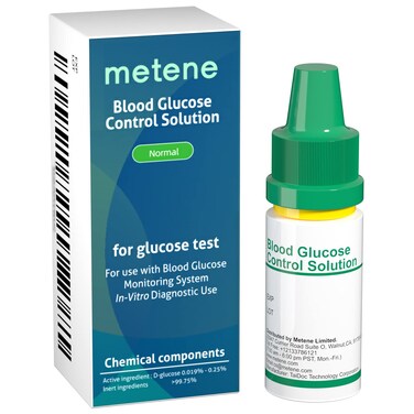 MeteneTD4116 Control Solution Level 2 Used with metene TD4116 Blood Glucose Monitor Kit