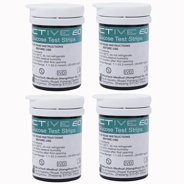 Exactive EQ Test Strips x100 Pieces and Lancets x 100 for Blood Glucose Meter Blood Sugar Monitor