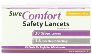 Safety Lancet 30 g 100 Count