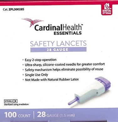 Safety Lancet 28G 100 count c