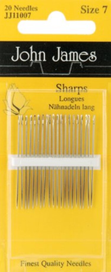 John James Sharps Hand NeedlesSize 7 20Pkg White