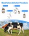 eBGKVET Glucose Ketone 2in1 Monitoring Kit Dairy Cows Glucose Ketone 50 Blood Glucose Test Strips 10 Ketone Test Strips Carrying Case for Animal Care