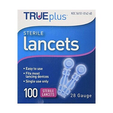Trueplus Sterile Lancets 28 Gauge 100 Each