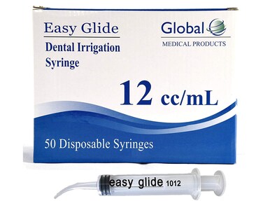 Qty 25 Easy Glide Curved Tip Syringes 1012cc No Needle