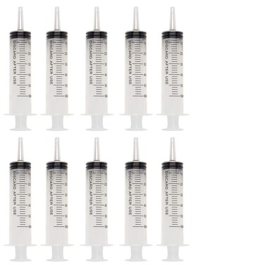 60ml Catheter Tip Syringe with Covers 10 Pack by Tilcare  Sterile Plastic Medicine Food Droppers for Children Pets or Adults  LatexFree Oral Medication Dispenser  Large Feeding Tube Syringes