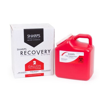 Mailback Sharps Container 1Piece 2 Gallon Red Snap On Lid 12000012  Each