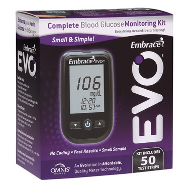 Embrace EVO Blood Glucose Meter All in One Starter Kit