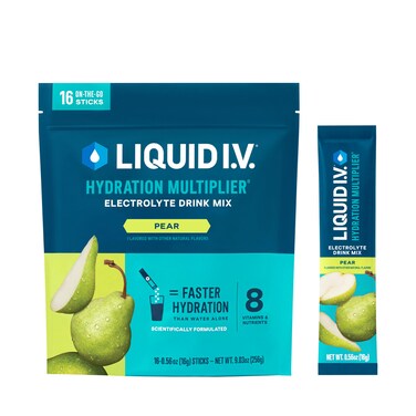 Liquid IVHydration Multiplier  Pear  Hydration Powder Packets  Electrolyte Powder Drink Mix  Convenient SingleServing Sticks  NonGMO  16 Servings Pack of 1
