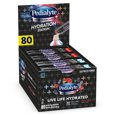 Pedialyte Multi Pack Electrolyte Hydration Drink 06 oz Electrolyte Powder Packs 80 Count