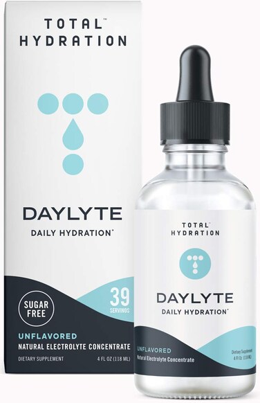 Daylyte Electrolyte Drops Hydration Sugar Free Electrolyte Mineral Drops for Rehydrating  Refueling Trace Mineral Drops with Magnesium Calcium Zinc  More 39 Servings Unflavored