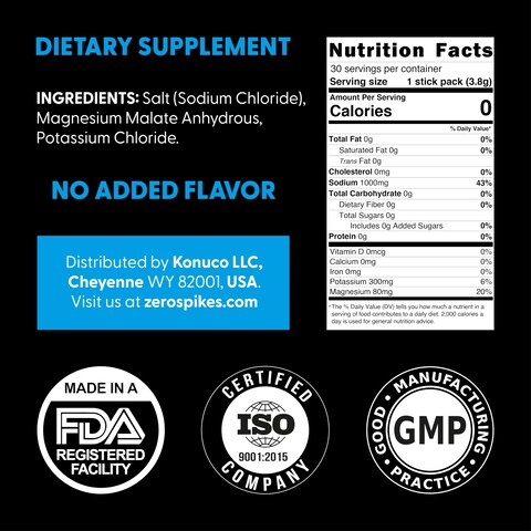 No Sugar Electrolytes Powder Packets  Keto  Fasting Salts Drink Mix  Supplements The Key Hydration Nutrients Missing from Purified Water  Clean Unflavored Calorie Free  30 Sticks