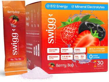 Electrolytes Powder Packets Daily Multi Vitamin Water Hydration Packet Powder No Sugar 2500 mcg B12 C  D  B6 Folate Iron Zinc  More