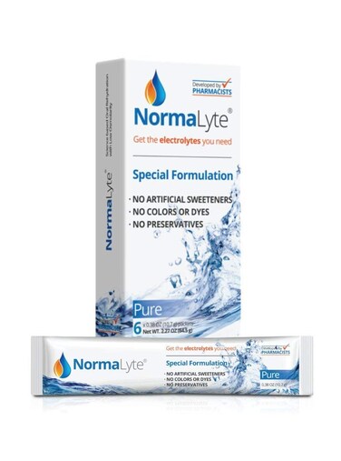 NormaLyte Oral Rehydration Salts Pack of 6 Pure  Electrolyte Powder Energy Supplements Electrolytes Powder Packets Potassium Supplement Hydration Powder No Preservatives Vegan Dehydration
