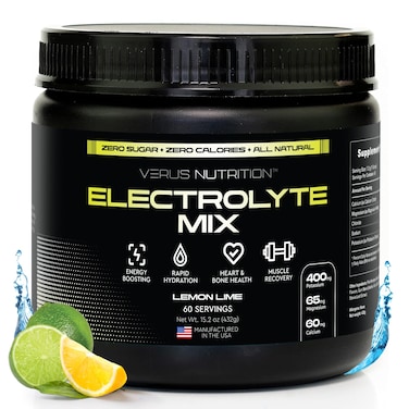 Electrolytes Powder No Sugar Zero Calorie Hydration Powder  Sugar Free Electrolytes for Fasting Keto  Vegan  Natural Ingredients Electrolyte Mix for Energy Boost 60 Servings