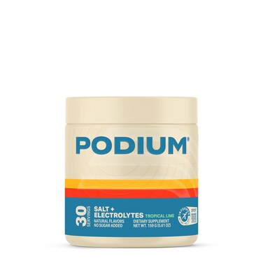 Podium Nutrition Training Salt  Electrolytes Powder Tropical Lime Post Workout Hydration  Muscle Recovery Support Electrolyte Drink Magnesium PotassiumCalcium Sodium Salts 30 Servings