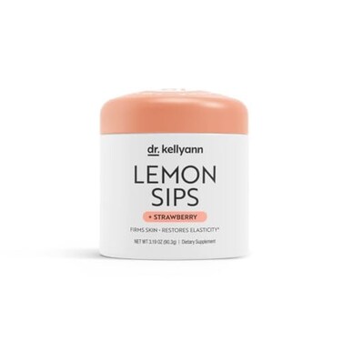 Dr Kellyann Lemon Sips Citrus Drink Mix 21 Servings Rehydrate Detox Revitalize Sugar Free Fat Free Non GMO Hydrates and Firms Skin Strawberry Lemonade