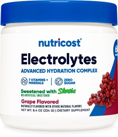 NutricostElectrolyte Complex Powder 60 Servings Grape  Hydration Supplement Drink Mix with Vitamins and Minerals