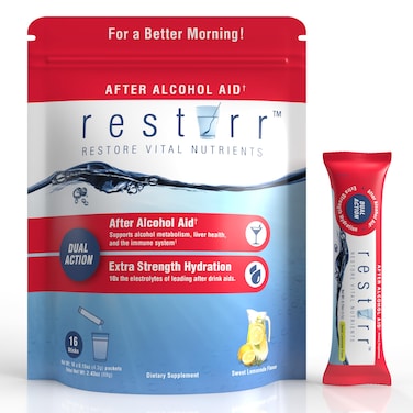 After Alcohol Aid Supports Liver Health Metabolism Immune System with DHM Milk Thistle BComplex with Extra Strength Hydration 16 Stick Packs