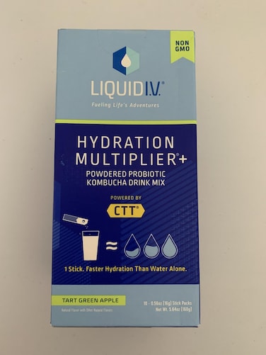 Liquid IV Hydration Multiplier  Powdered Probiotic Kombucha Drink Mix Tart Green Apple 10 Stick Packs