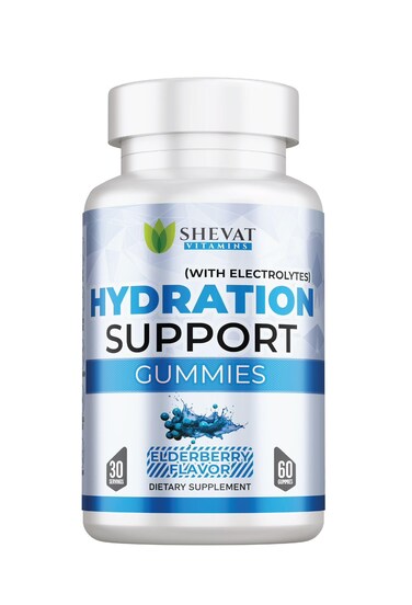 Electrolyte Gummies For Hydration 60 Count  Vegan Natural Elderberry Flavor electrolyte chews  electrolyte gummies for runners and Support Stamina NonGMO Gluten Free Supplement Made in The USA