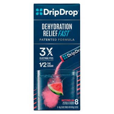 DripDrop Hydration  Electrolyte Powder Packets  Watermelon  8 Count
