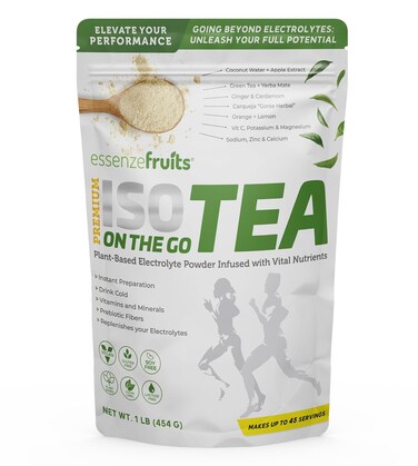 ISOTEA PlantBased Electrolytes Powder  Hydration  Daily Drink  Low Sodium and Stevia Free 1 lb 454 g Pack  Made with 9 Superfoods  5 High Performance Minerals 45 Servings