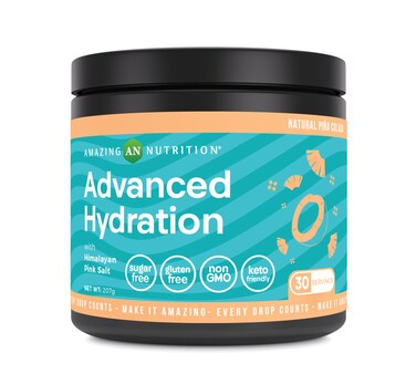 Amazing Nutrition Advanced Hydration Electrolyte Powder 30 Servings  Packed with Essential Minerals  SugarFree  Keto Friendly  NonGMO  GlutenFree Natural Pina Colada