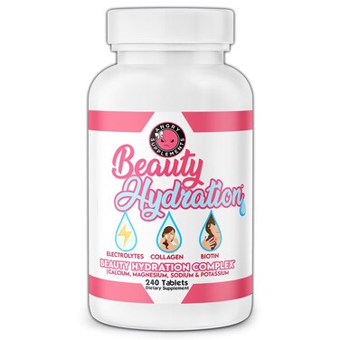 Angry Supplements Beauty Hydration Complex Electrolyte Tablets  Hydrate with Biotin Collagen Calcium Magnesium Sodium  Potassium 240 Count 120 Day Supply