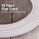 Philips Extension Cord 15 Ft 3Outlet Flat Plug Extension Cord Flat Extension Cord with Multiple Outlets 2 Prong Extension Cord Safety Slide Long Extension Cord 1 Pack White SPS1032WE27