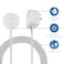 Philips Grounded Plug with Braided Cord 6 Ft Long Power Cable ONOff Switch for Tabletop or Wall Mount Perfect for LampsSeasonal Lights 3 ProngSlip Resistant BaseSPS1611WA37White