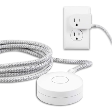 Philips Grounded Plug with Braided Cord 6 Ft Long Power Cable ONOff Switch for Tabletop or Wall Mount Perfect for LampsSeasonal Lights 3 ProngSlip Resistant BaseSPS1611WA37White